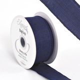 Eleganza Wired Edge Burlap 38mm x 10m Navy Blue No.19 - Ribbons